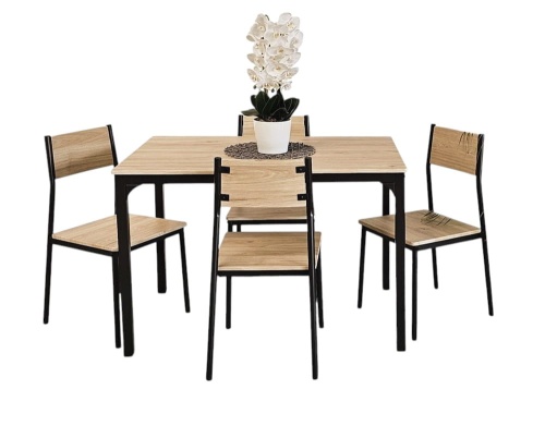 Zestaw kuchenny Elegant drewno stół prostokątny 110x70 + 4 krzesła