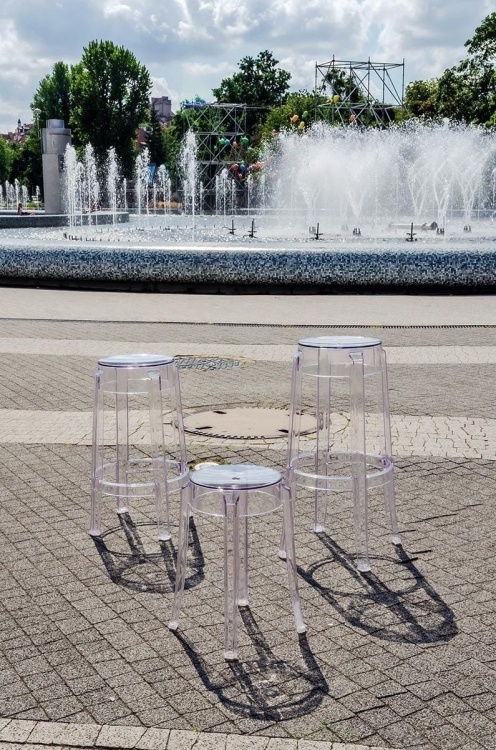 Hoker stołek Victoria przezroczysty transparentny poliwęglan krzesło barowe