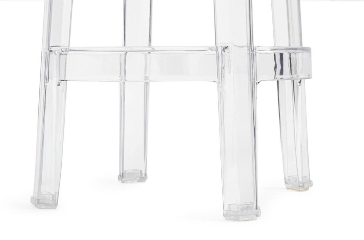 Hoker stołek Victoria przezroczysty transparentny poliwęglan krzesło barowe