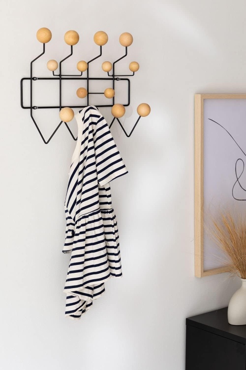 Wieszak ścienny Hook drewno kulki inspirowany hang it all