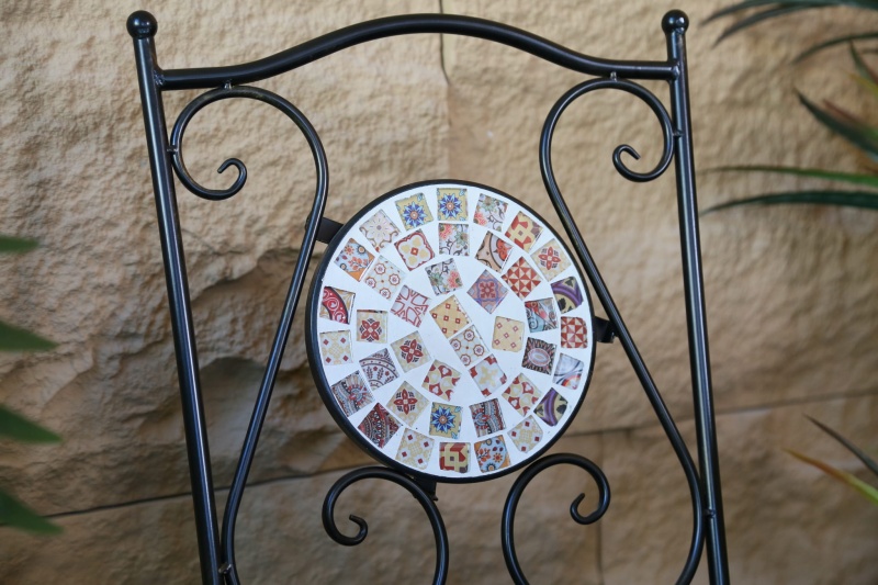 Zestaw mebli balkonowych, prowansalskich z mozaiką Cassa vintage