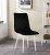 Krzesło tapicerowane Adel czarne, nogi białe welur