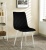 Krzesło tapicerowane Adel czarne, nogi chrom welur