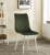 Krzesło tapicerowane Adel zielone, nogi chrom welur