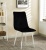 Krzesło Tom czarne  nogi chrom