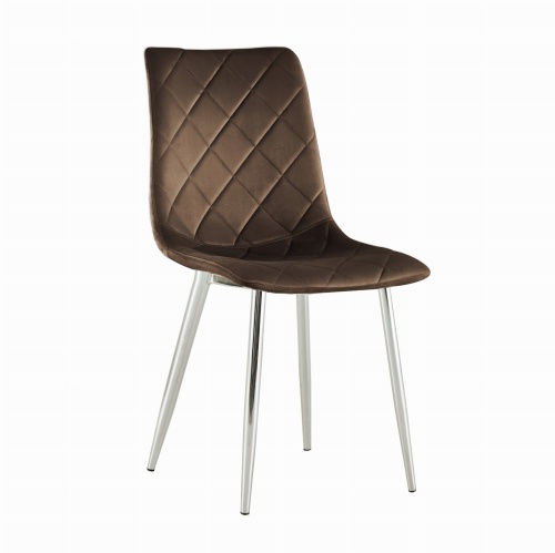 Krzesło Adel brązowe nogi chrom