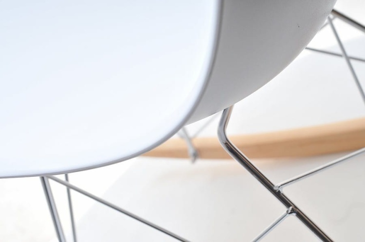 Krzesło bujane Milano biały płozy buk