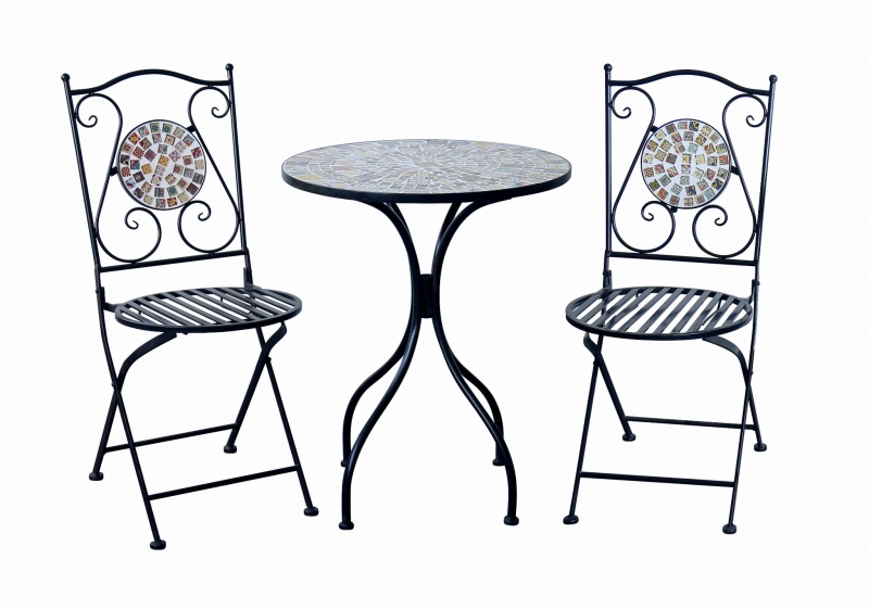 Zestaw mebli balkonowych, prowansalskich z mozaiką Cassa vintage