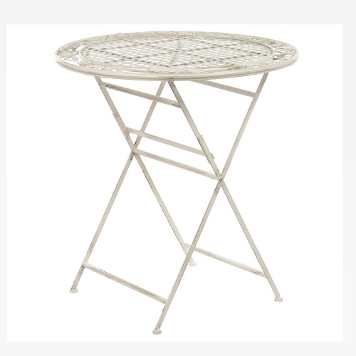 Stół ogrodowy, balkonowy, prowansalski Bolio biały vintage