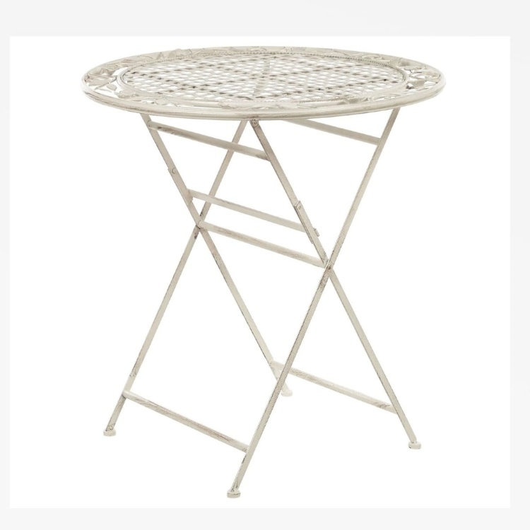 Stół balkonowy, prowansalski Bolio biały vintage