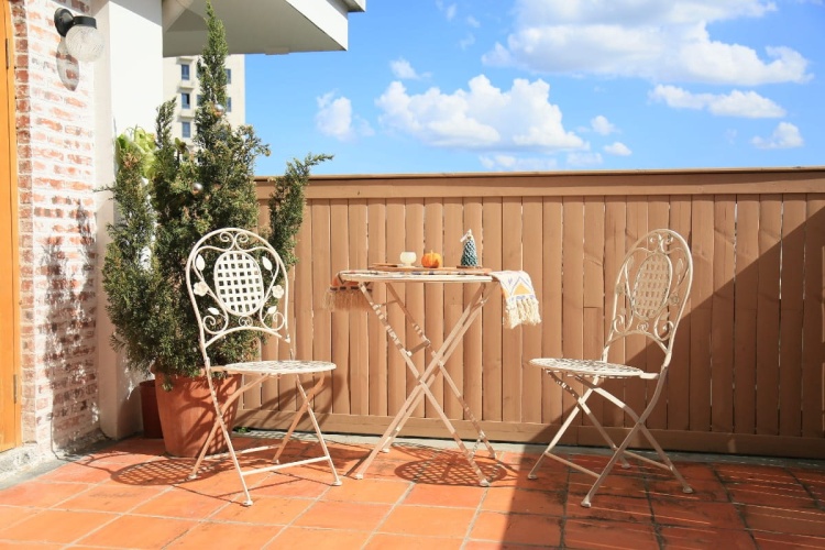 Stół balkonowy, prowansalski Bolio biały vintage