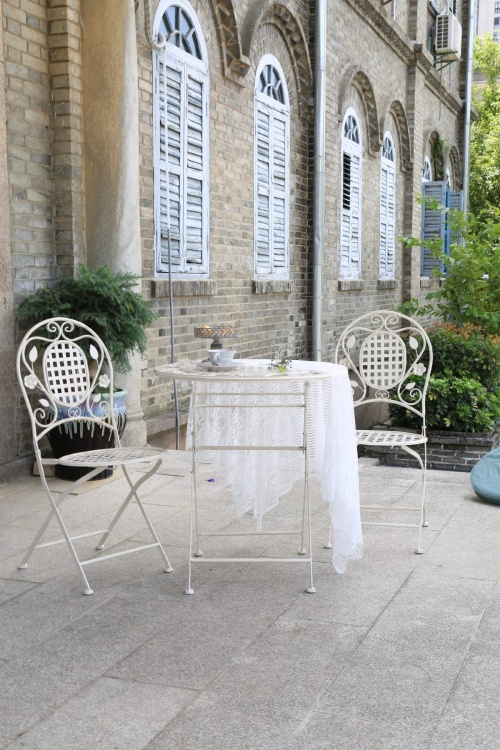 Stół balkonowy, prowansalski Bolio biały vintage