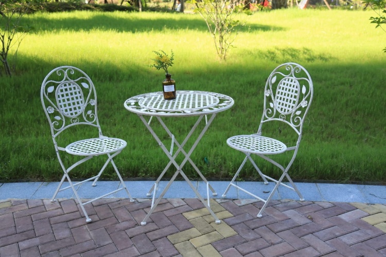 Stół balkonowy, prowansalski Bolio biały vintage