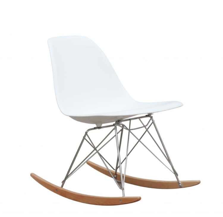 Krzesło bujane Milano biały płozy buk