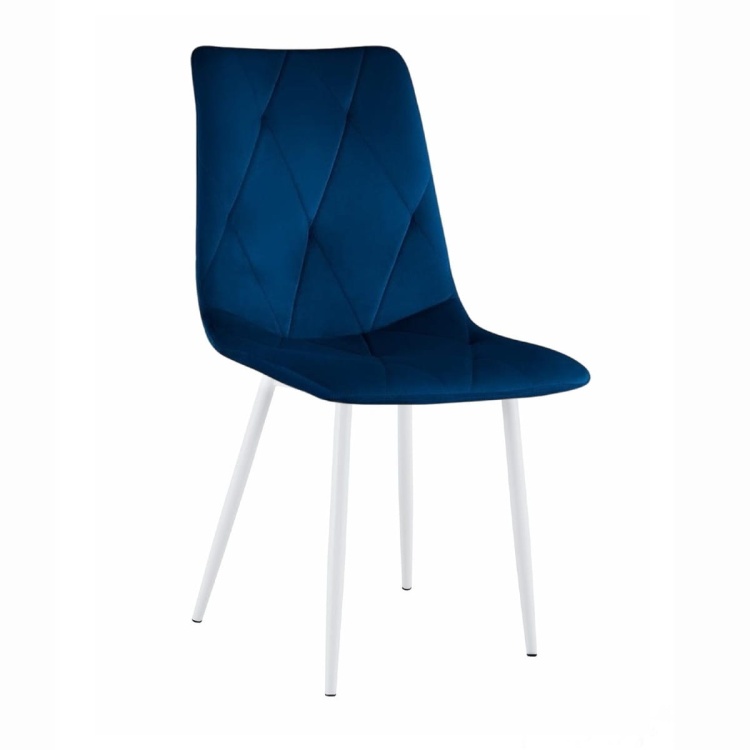 Krzesło Tom granatowe nogi białe