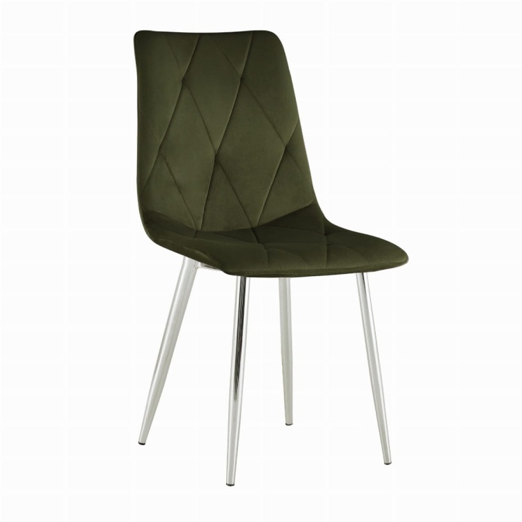 Krzesło Tom zielone nogi chrom