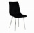 Krzesło Tom czarne  nogi chrom