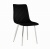 Krzesło tapicerowane Adel czarne, nogi chrom welur