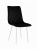 Krzesło tapicerowane Adel czarne, nogi białe welur