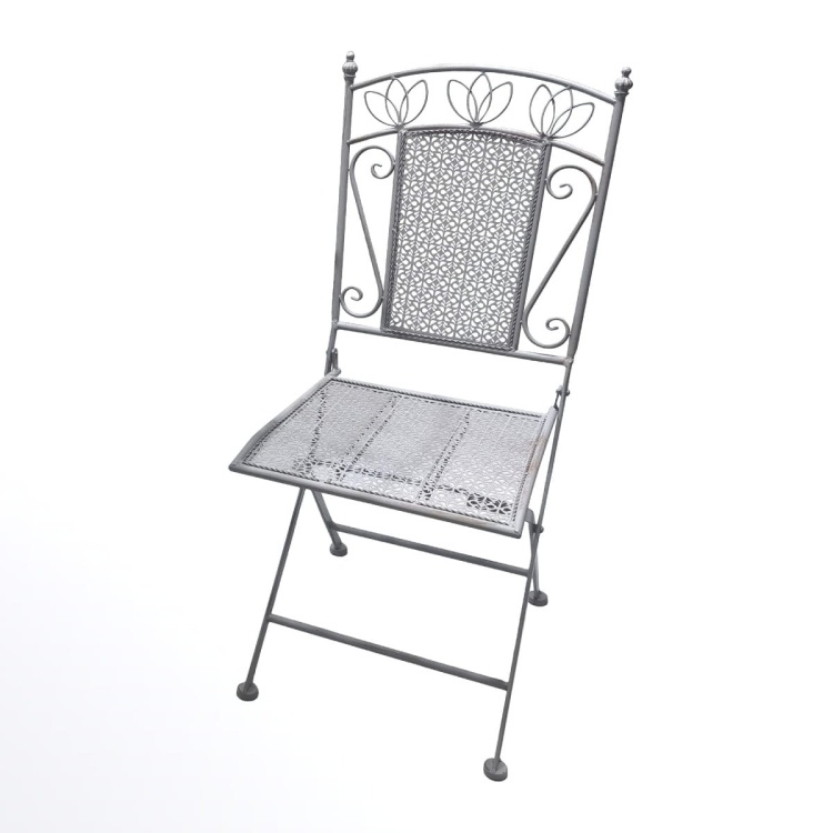 Zestaw mebli balkonowych, prowansalskich Indigo szary vintage