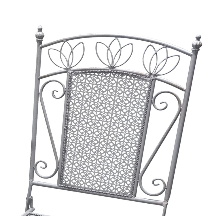 Zestaw mebli balkonowych, prowansalskich Indigo szary vintage