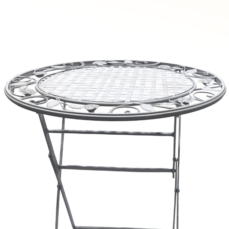 Zestaw mebli balkonowych, prowansalskich Bolio szary vintage