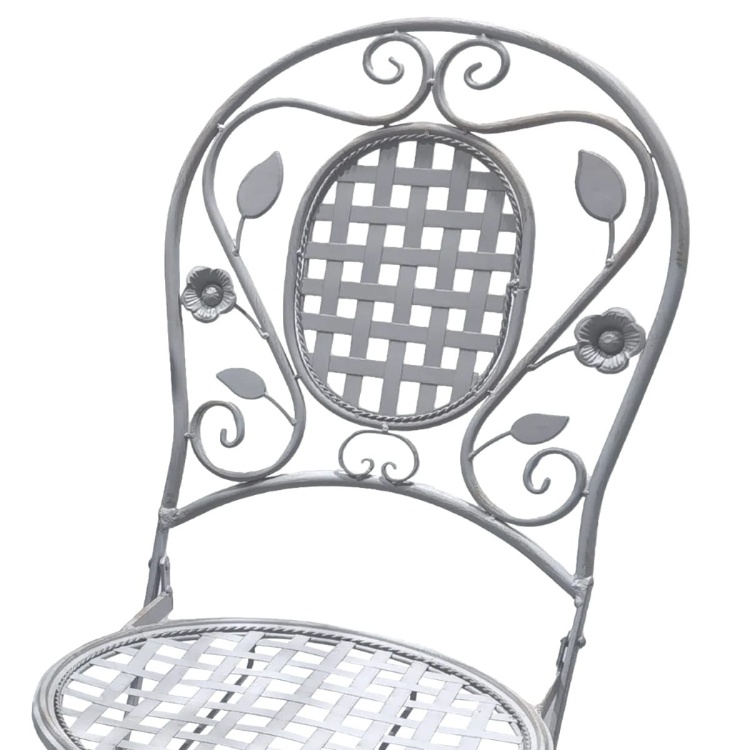 Zestaw mebli balkonowych, prowansalskich Bolio szary vintage