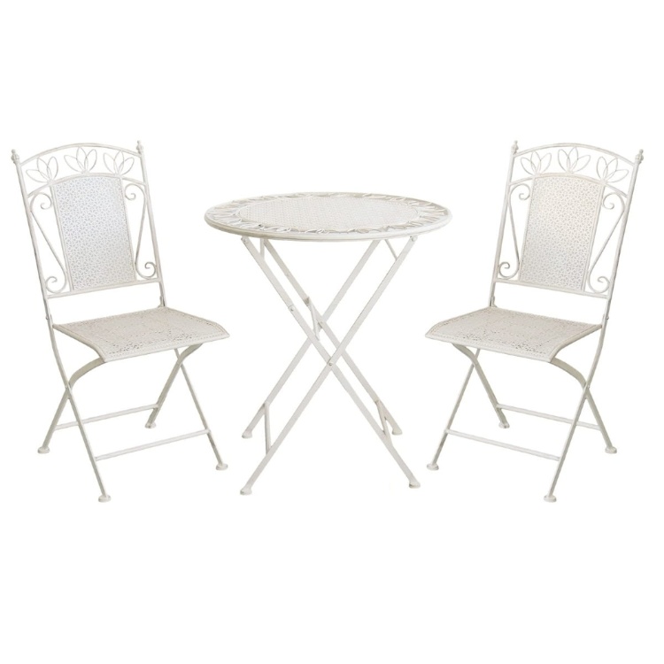 Zestaw mebli balkonowych, prowansalskich Indigo biały vintage