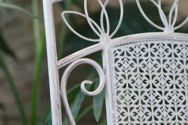 Zestaw mebli balkonowych, prowansalskich Indigo biały vintage