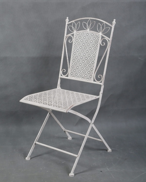 Zestaw mebli balkonowych, prowansalskich Indigo biały vintage