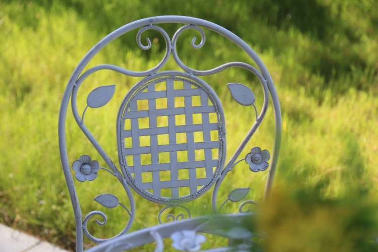 Zestaw mebli balkonowych, prowansalskich Bolio biały vintage