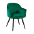 Fotel do salonu Kanada zielony nogi czarne tapicerowany welur