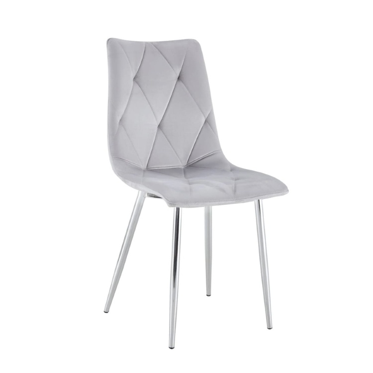 Krzesło Tom szare nogi chrom