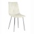Krzesło tapicerowane Tom kremowe, nogi chrom welur