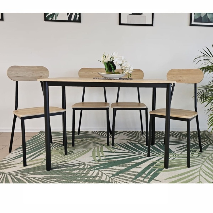 Zestaw kuchenny Quatro - drewno stół prostokątny 110x70 + 4 krzesła