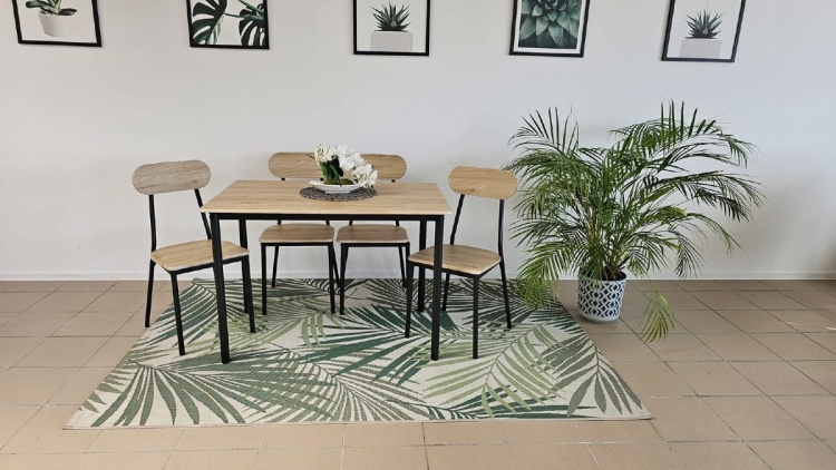 Zestaw kuchenny Quatro - drewno stół prostokątny 110x70 + 4 krzesła