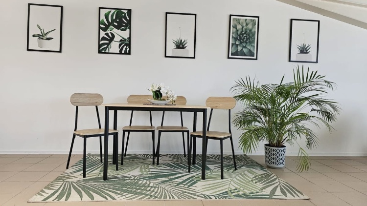 Zestaw kuchenny Quatro - drewno stół prostokątny 110x70 + 4 krzesła