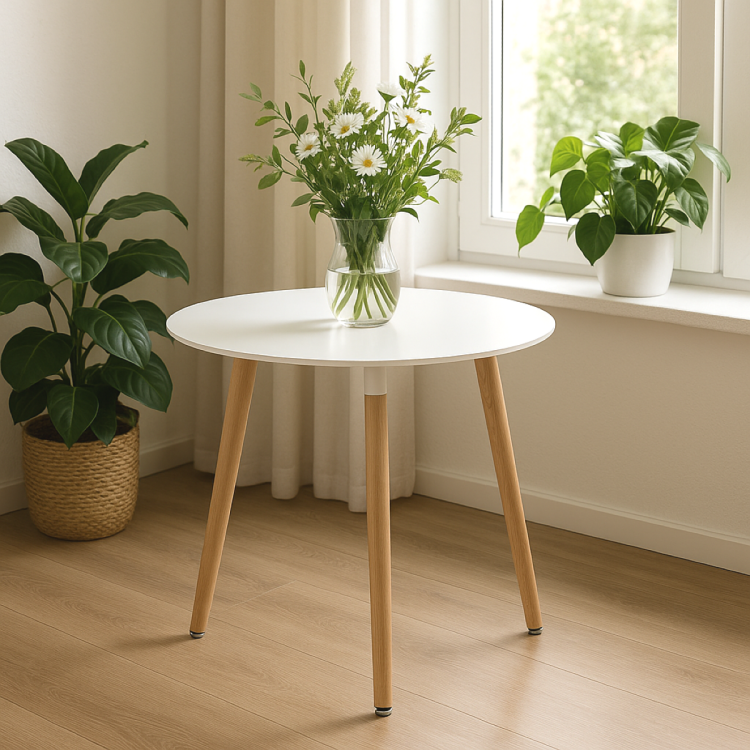 Stół okrągły Nolan II 70 cm nogi bukowe