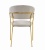 Krzesło tapicerowane Margo beżowe nogi złote welur
