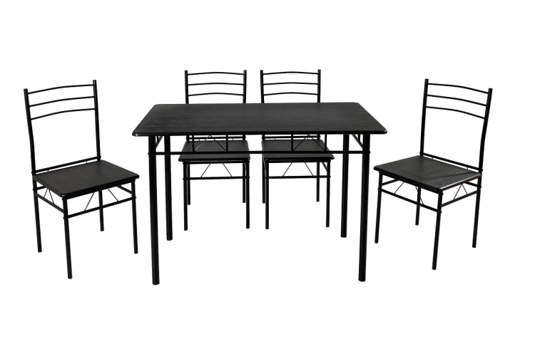 Krzesło Julia czarne do jadalni na metalowych nogach outlet