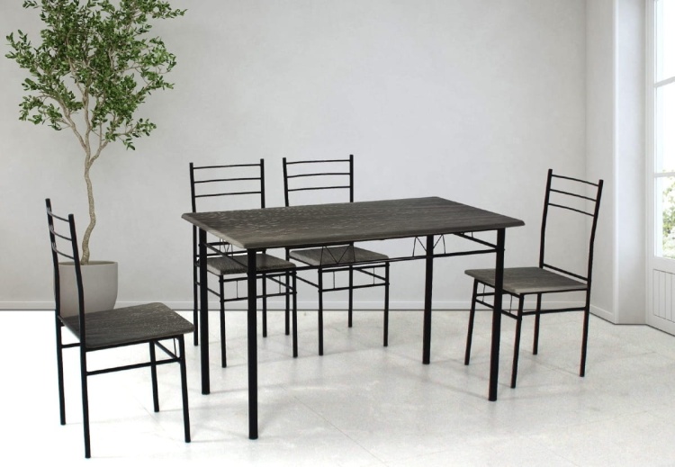 Krzesło Julia czarne do jadalni na metalowych nogach outlet