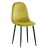 Krzesło Fox  oliwkowe zielone żółte nogi czarne