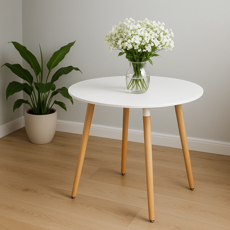 Stół okrągły Nolan 80 cm nogi bukowe dsw outlet