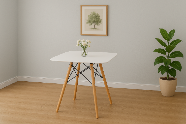 Stół kwadratowy Paris 70x70 cm nogi bukowe