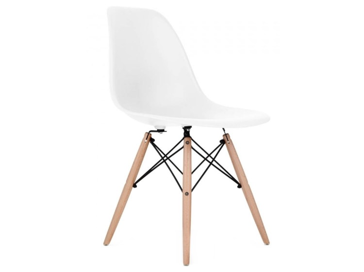 Krzesło MILANO białe nogi bukowe skandynawskie inspirowane outlet