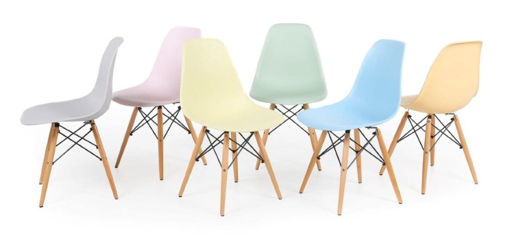 Krzesło MILANO białe nogi bukowe skandynawskie inspirowane outlet