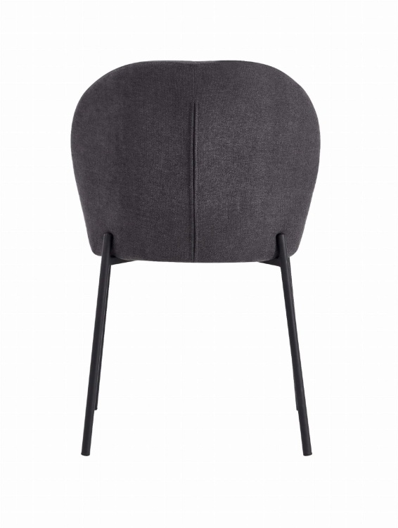 Krzesło Lena szare nogi czarne tapicerowane outlet