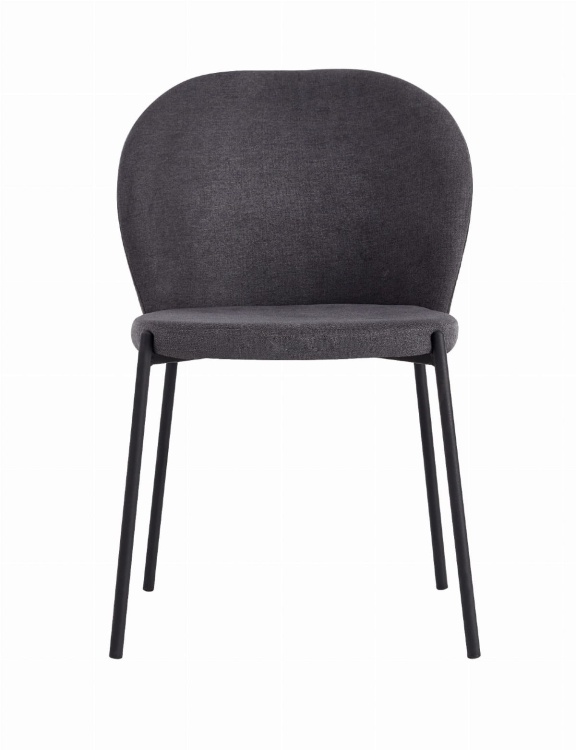 Krzesło Lena szare nogi czarne tapicerowane outlet