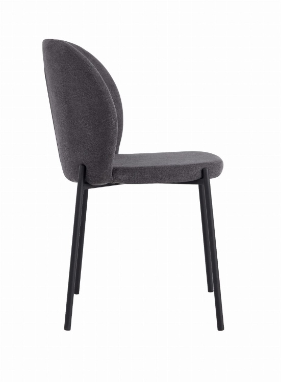 Krzesło Lena szare nogi czarne tapicerowane outlet