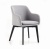 Krzesło EMI jasno szare tapicerowane z podłokietnikami kubełkowe outlet
